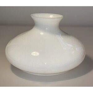 12"  Fitter Opaque White  Milk Cased Glass Hurricane Lamp Shade